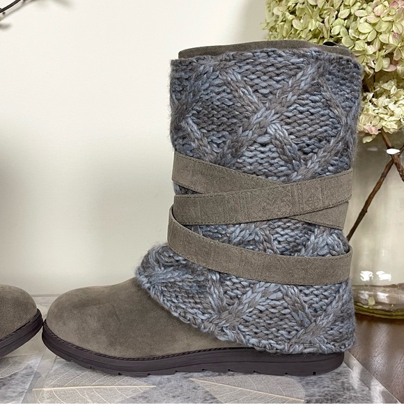 MUK LUKS® Nikki 3-in-1 Belted Sweater Wrap Water Resistant Faux Suede Boots - Picture 12 of 16